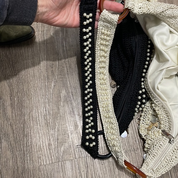 Set of Two Small Y2K Boho Shell Beaded Shoulder Bag - Picture 4 of 7